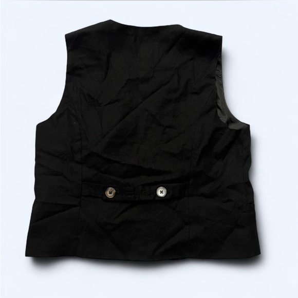 Black Emerson Lang Button-Up Vest Women's Medium - Picture 3 of 5